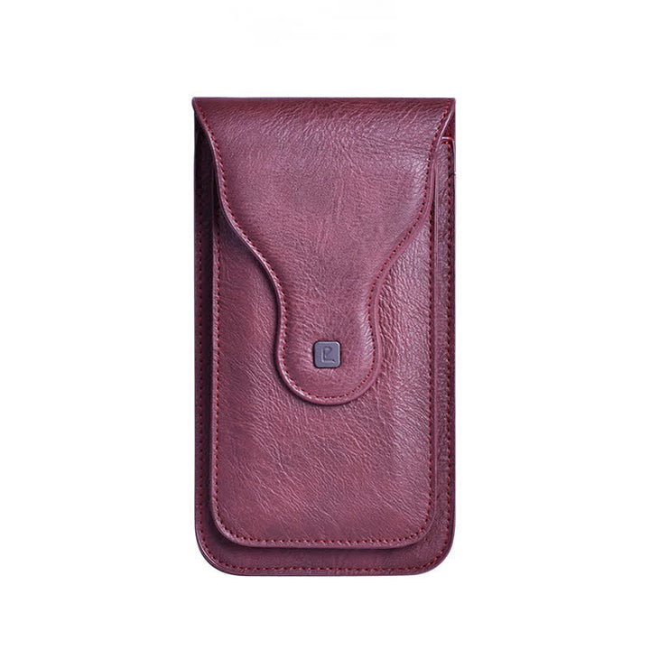 Magnetischer Clip Doppelschicht Handytaschen Gürteltasche - Lila - image 14