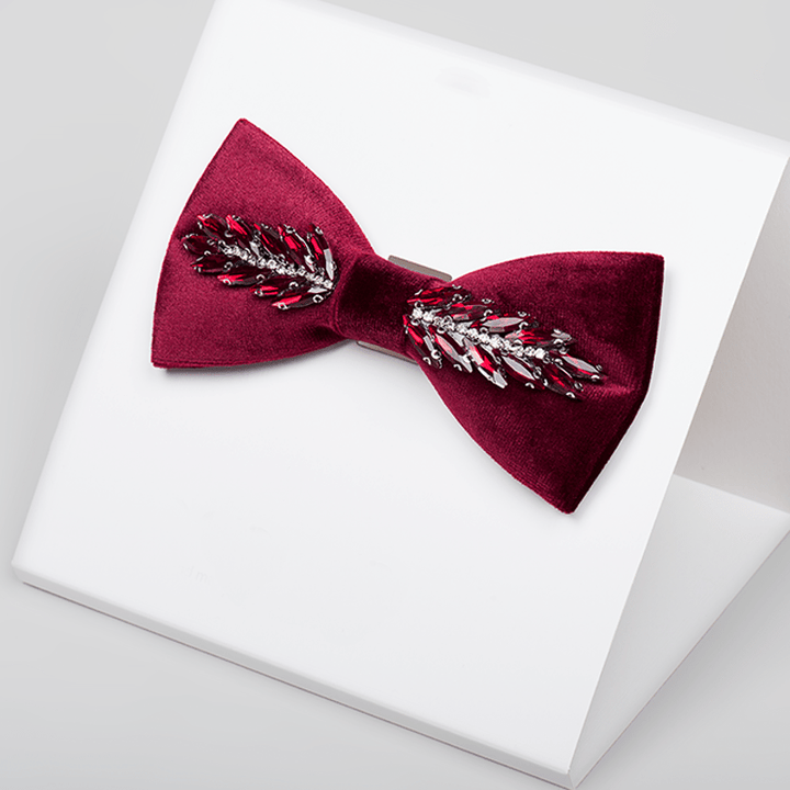 Herren Witty Crystal Samt Fliege