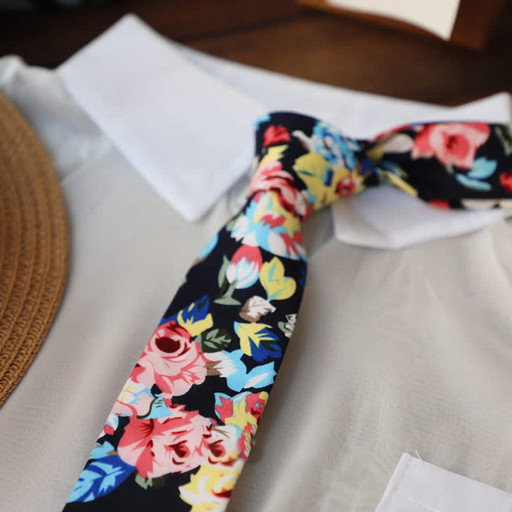 Herren Vintage Liberal Floral Krawatte