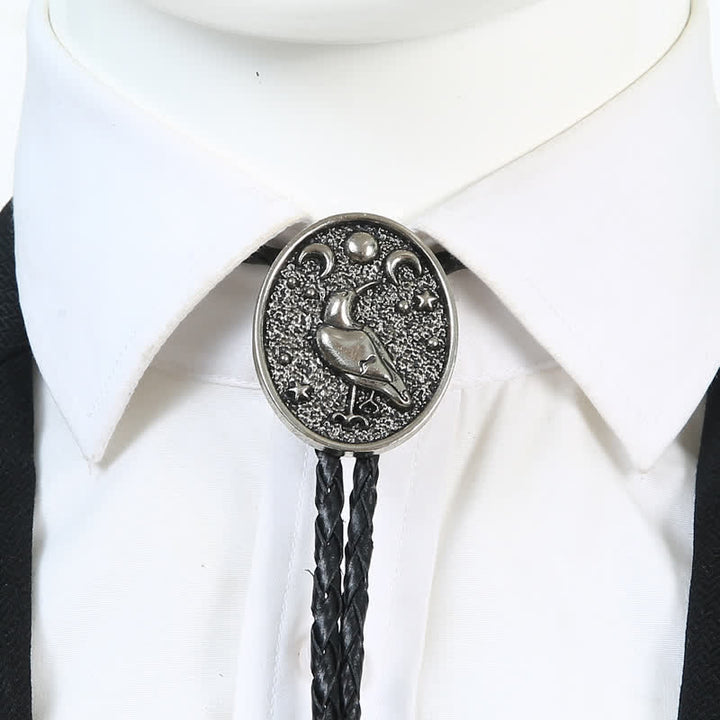 Einfache Sterne Mond Trendiger Vogel Bolo Tie