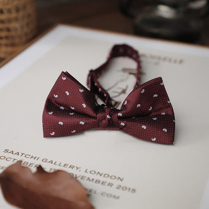 Herren Zarte Vintage Einfarbige Fliege