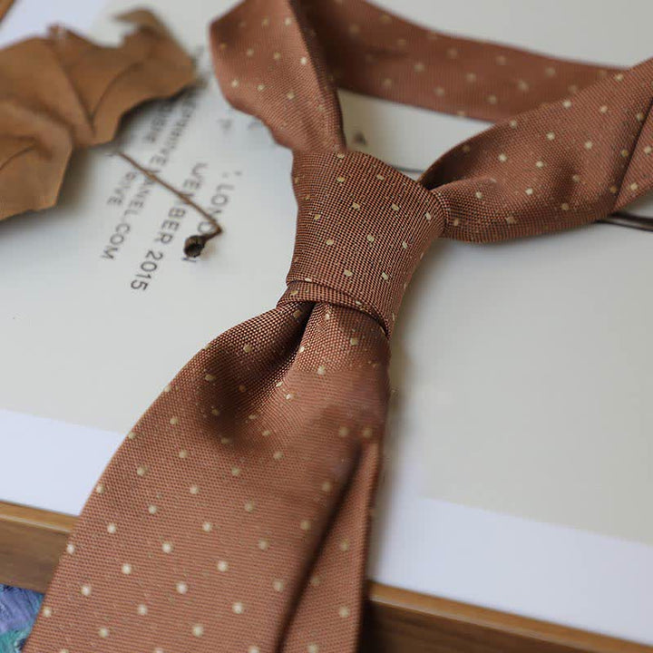 Krawatte der Serie 'Coffee Colors' mit Streifen und Paisley-Muster für Herren - Stil #14 - image 17