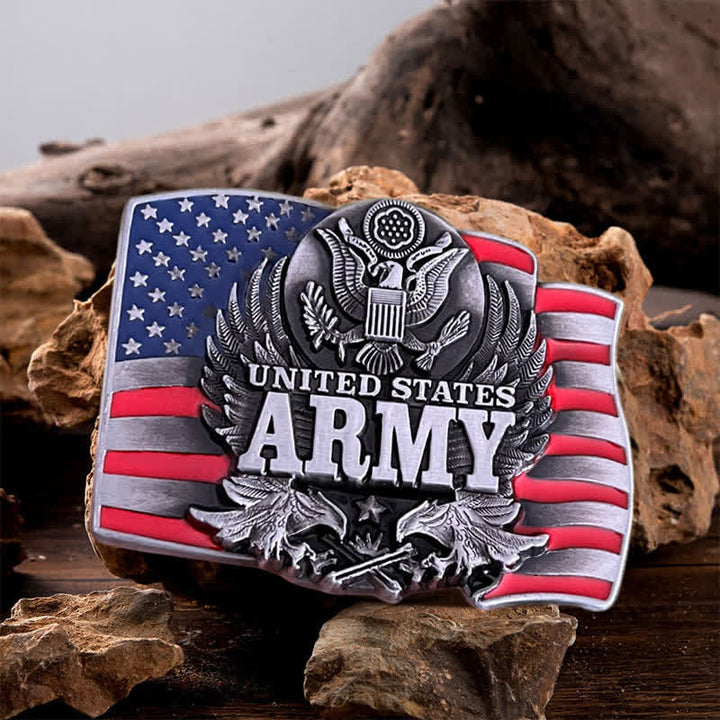 Herren DIY United States Army Schnalle Ledergürtel