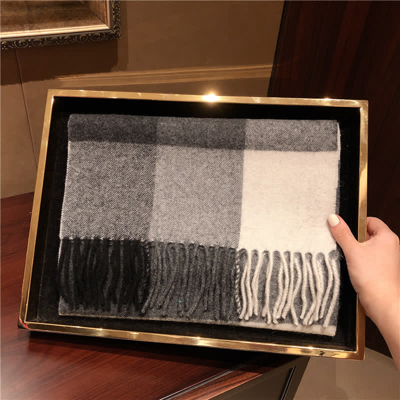 Unisex-Schal aus Lammfell im Edinburgh-Karo-Design, groß und warm - #7 - image 16