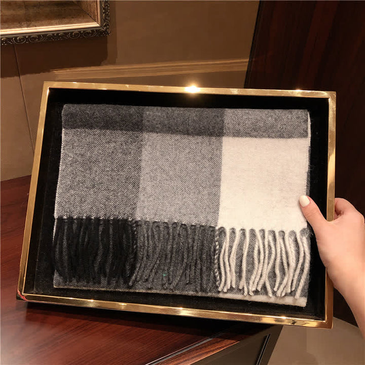 Unisex-Schal aus Lammfell im Edinburgh-Karo-Design, groß und warm - #7 - image 16