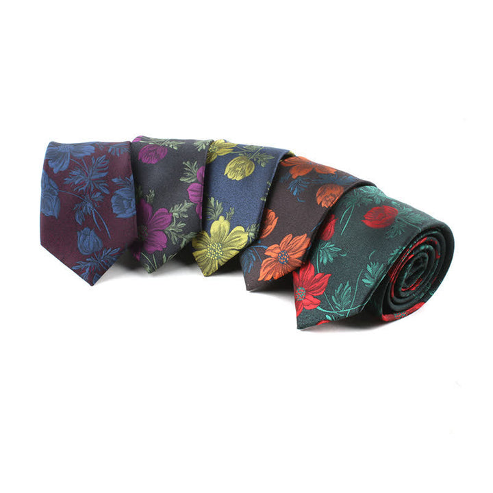 Herren-Krawatte mit Neuheitsblume mit Stiel - image 1