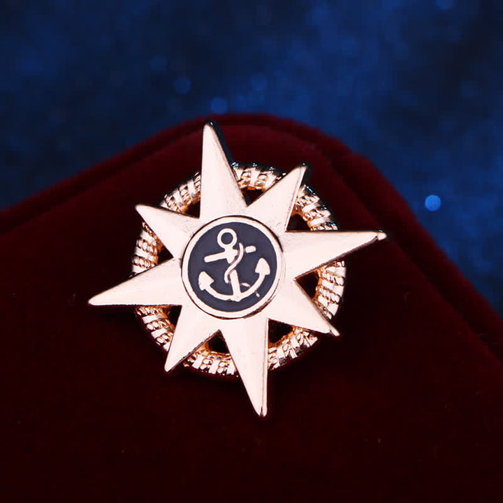Männer Sternenschiff Ankerbrosche