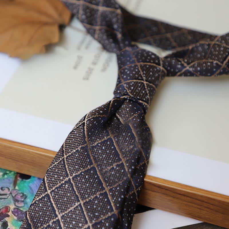 Krawatte der Serie 'Coffee Colors' mit Streifen und Paisley-Muster für Herren - Stil #15 - image 18