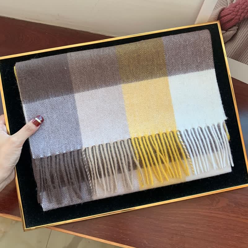 Unisex-Schal aus Lammfell im Edinburgh-Karo-Design, groß und warm - #30 - image 49