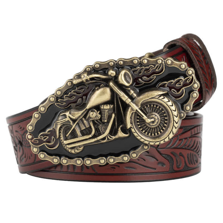 Herren Punk Rock Motorrad Biker Ledergürtel