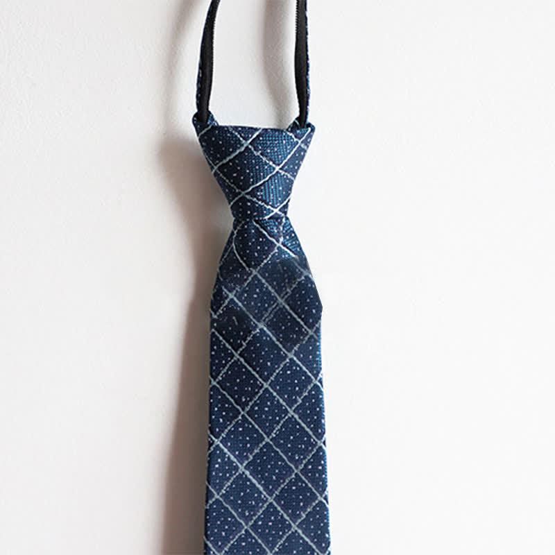 Elegante Herren-Reißverschlusskrawatte mit Paisley- und Streifenmuster - image 2