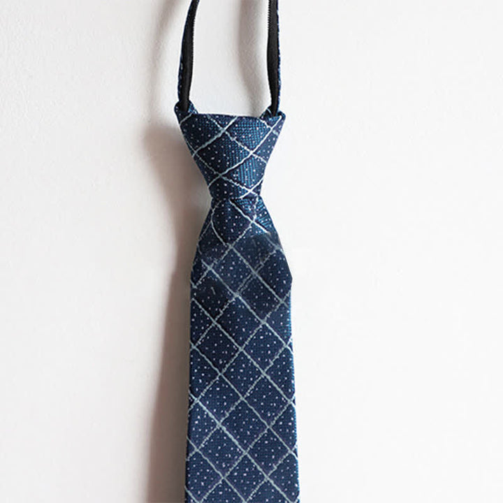 Elegante Herren-Reißverschlusskrawatte mit Paisley- und Streifenmuster - image 2