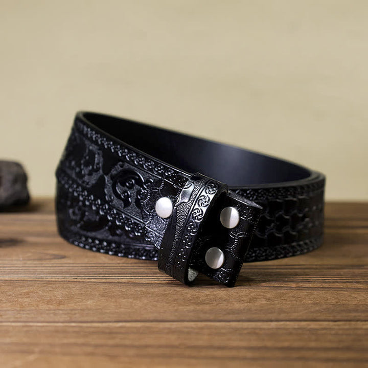 Herren DIY Totenkopf mit gekreuzten Pistolen Schnalle Leder Gürtel