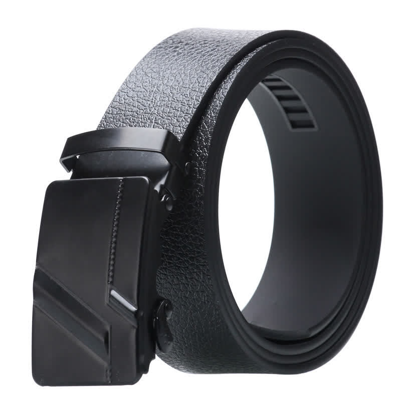 Herren Business Automatik Schnalle Schwarzer Ledergürtel - Stil Nr. 8 - Schwarz - 42 - image 17