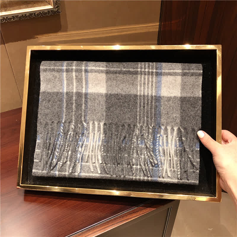 Unisex-Schal aus Lammfell im Edinburgh-Karo-Design, groß und warm - image 19