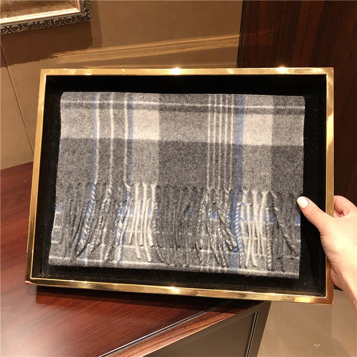 Unisex-Schal aus Lammfell im Edinburgh-Karo-Design, groß und warm - image 19