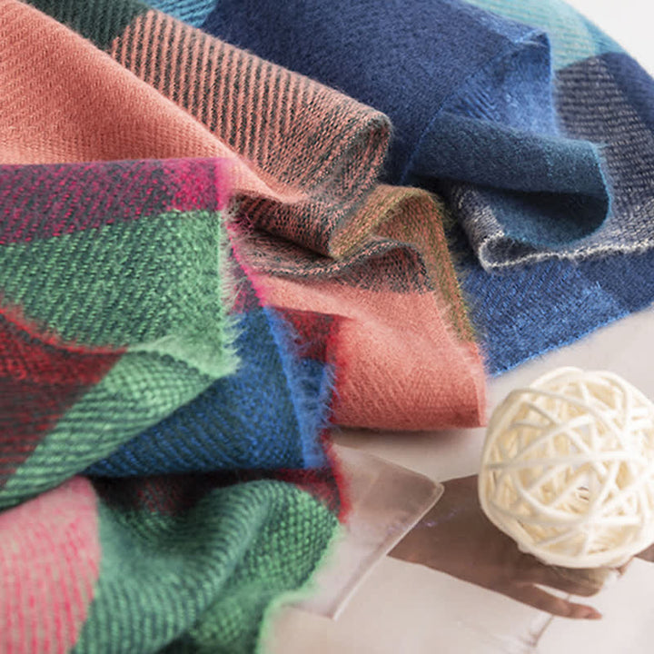 Frauen Fransen-Schal in leuchtenden, lebhaften Farben - image 8