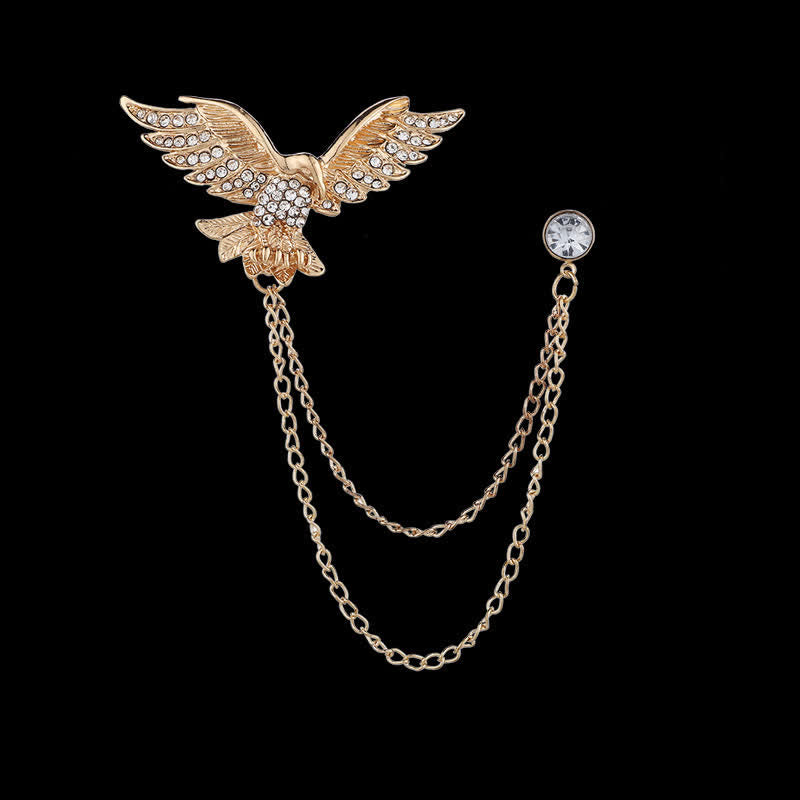 Herren Fliegende Adler-Kettenbrosche