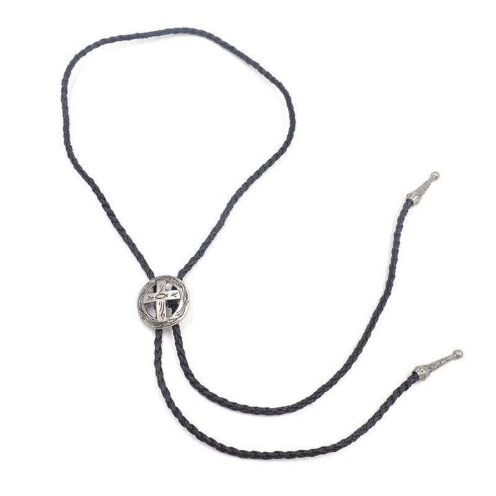 Retro-Hemd-Accessoires Kreis-Kreuz-Bolokrawatte