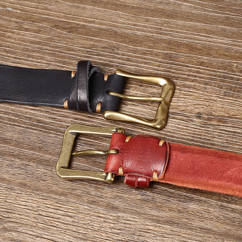Vintage Ledergürtel für Herren mit Schnitzerei