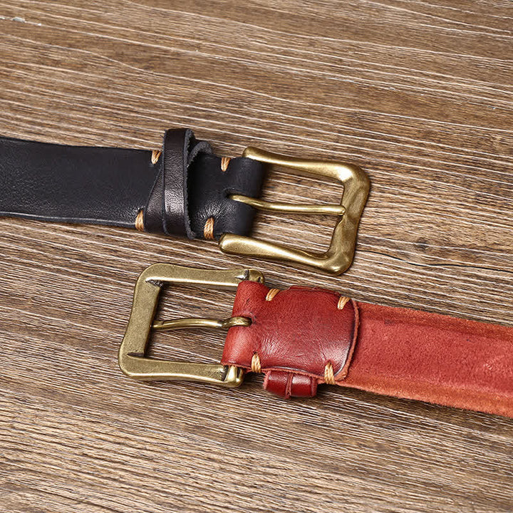 Vintage Ledergürtel für Herren mit Schnitzerei