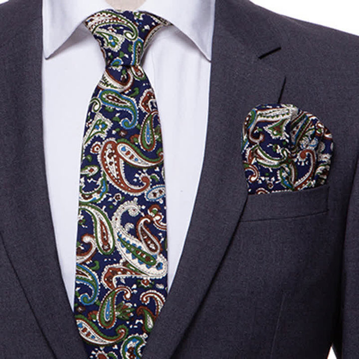 2er Set Exotische Paisley-Krawatten für Herren