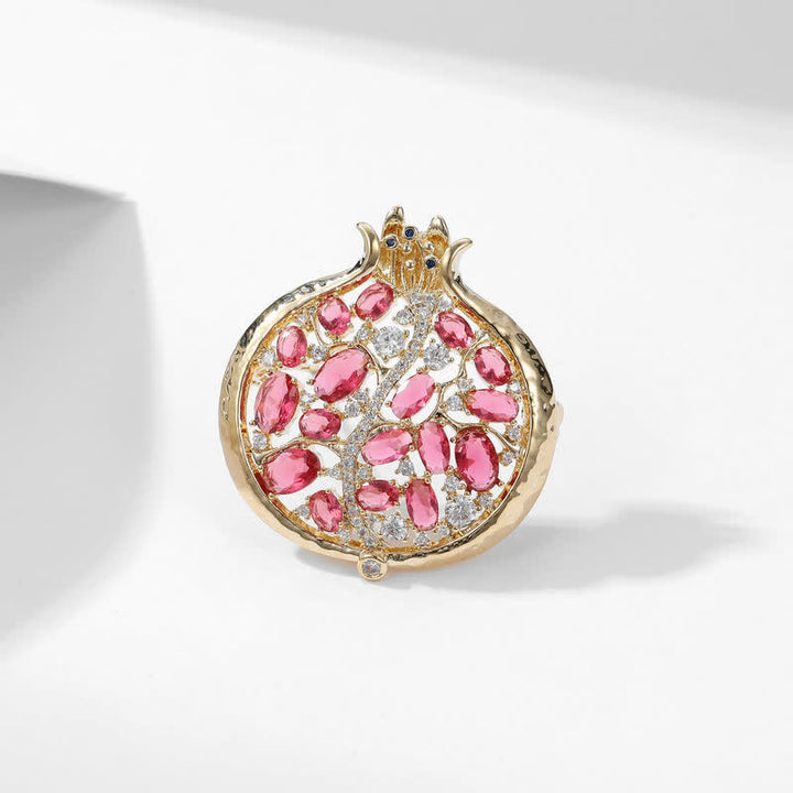 Elegante Insekten-Granatapfel-Brosche für Damen