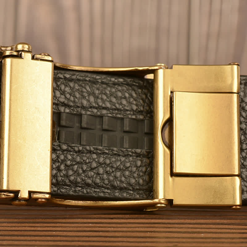 Herren Punk Elefant Alligator Muster Ledergürtel