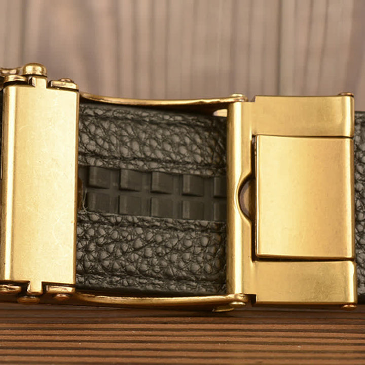 Herren Punk Elefant Alligator Muster Ledergürtel
