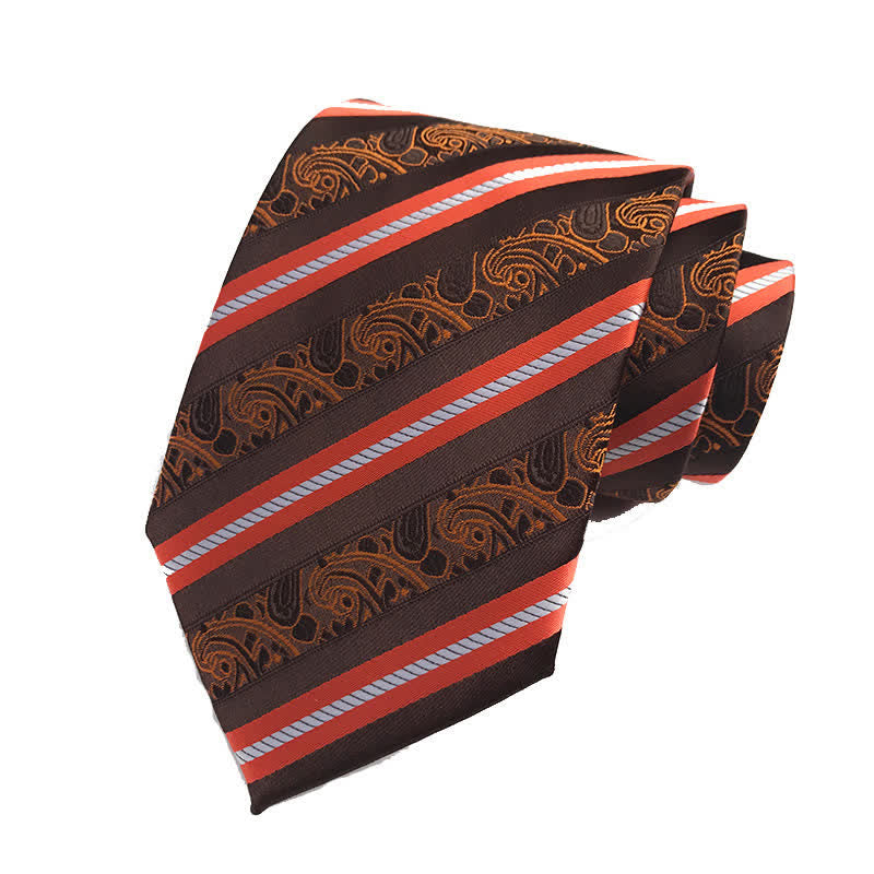 Herrenkrawatte mit Mix Paisley Streifen