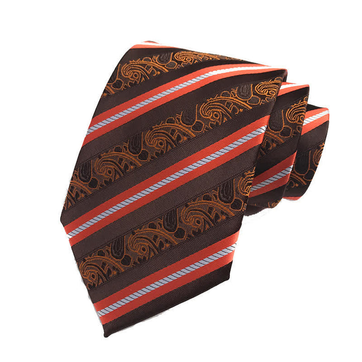 Herrenkrawatte mit Mix Paisley Streifen