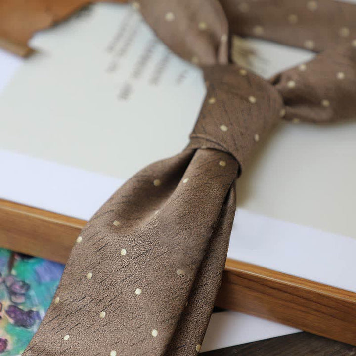 Krawatte der Serie 'Coffee Colors' mit Streifen und Paisley-Muster für Herren - Stil #20 - image 23