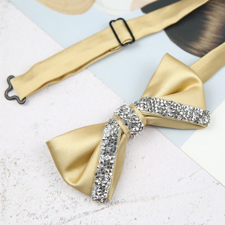 Glitzernde Herren-Fliege mit Strasssteinen für Hochzeiten