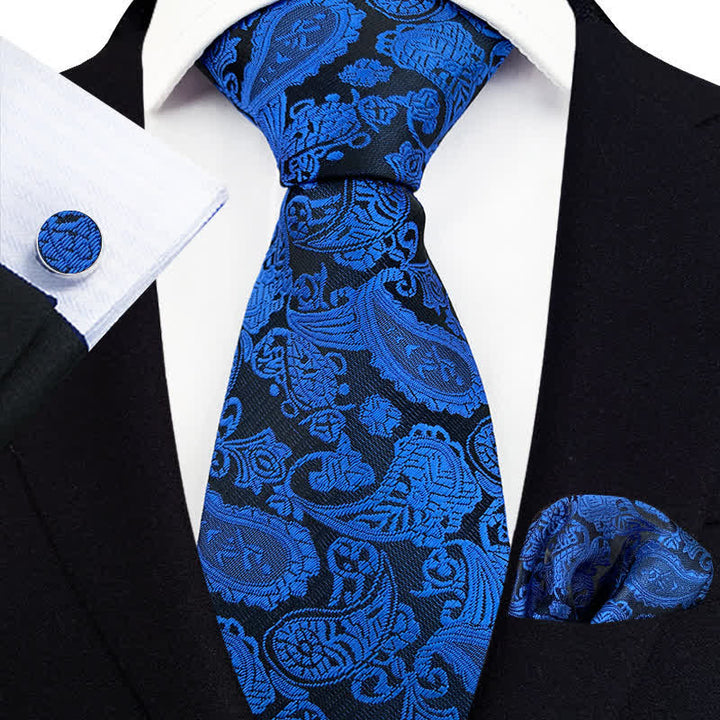 3-tlg. Set mit exotischer Paisley-Krawatte für Herren
