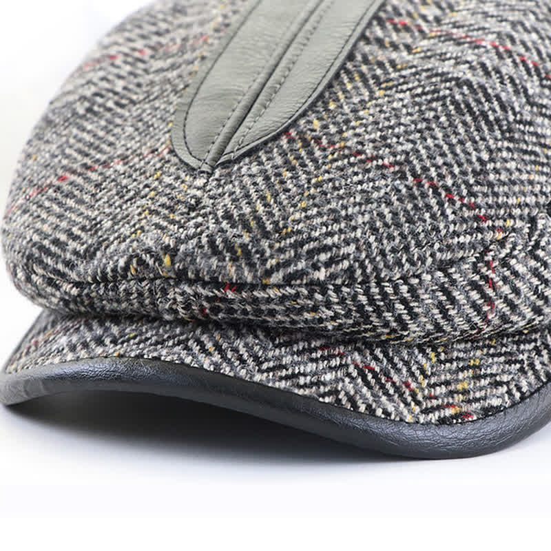 Vintage Maler Kurzer Newsboy Schirm Barettkappe - image 4
