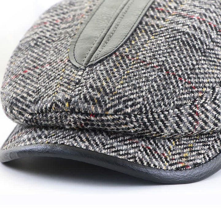Vintage Maler Kurzer Newsboy Schirm Barettkappe - image 4