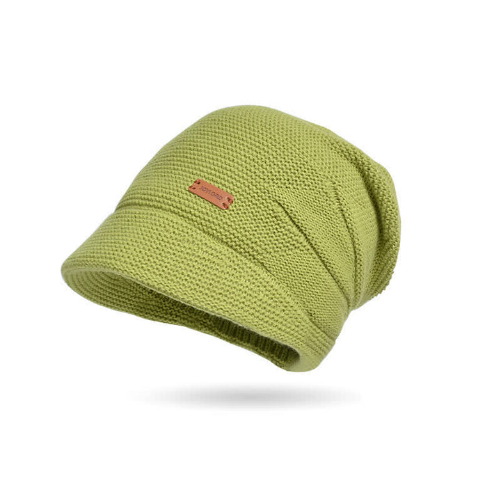 Damenhut mit breiter Krempe und aufgenähtem Buchstaben-Design