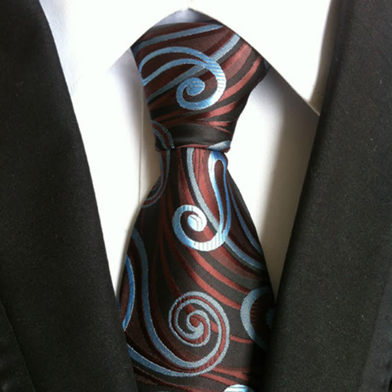 Herren Paisley Krawatte mit Hurrikan-Muster - Kaffee - image 1