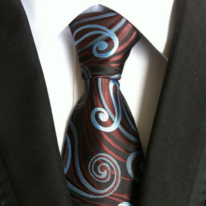 Herren Paisley Krawatte mit Hurrikan-Muster - Kaffee - image 1
