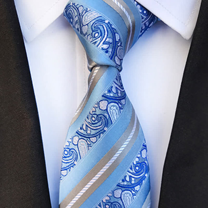 Herrenkrawatte mit Mix Paisley Streifen