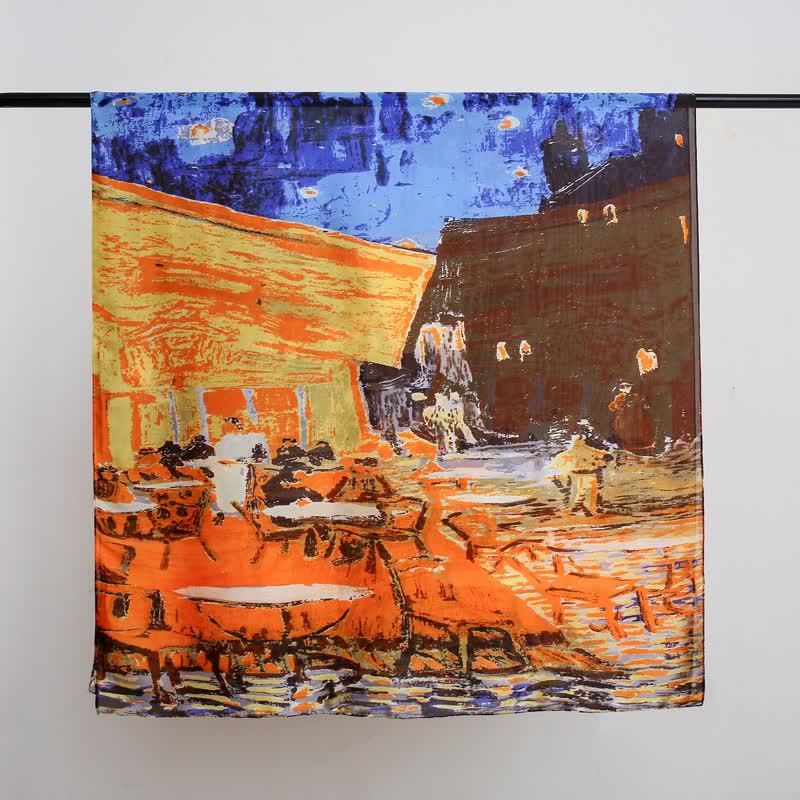 Damen-Ölgemälde-Kunst-Frühlingsschal