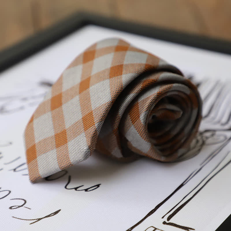 Two-Tone Krawatte im Preppy-Stil für Herren - Orange - image 5