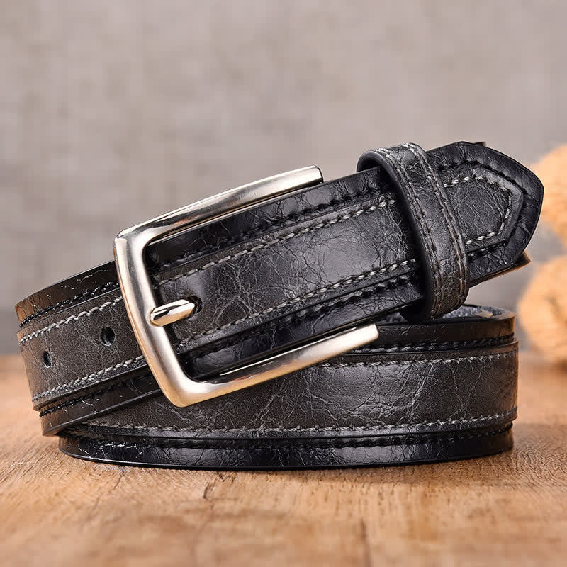 Retro-Blumengürtel aus Leder für Herren