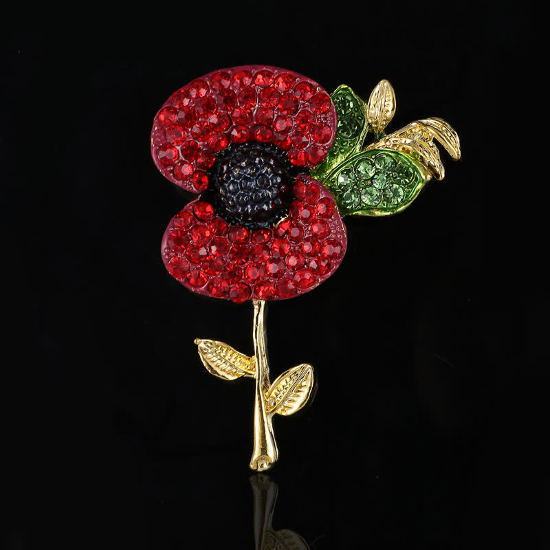 Frauen Lebendige Mohn Saflor Brosche