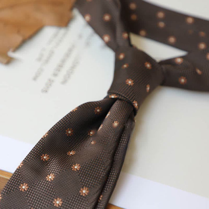 Krawatte der Serie 'Coffee Colors' mit Streifen und Paisley-Muster für Herren - Stil #4 - image 7
