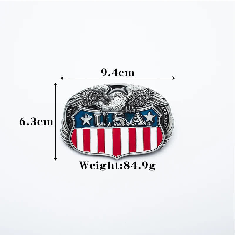 Ledergürtel mit fliegendem Adler und USA-Flagge für Männer