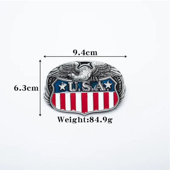 Ledergürtel mit fliegendem Adler und USA-Flagge für Männer
