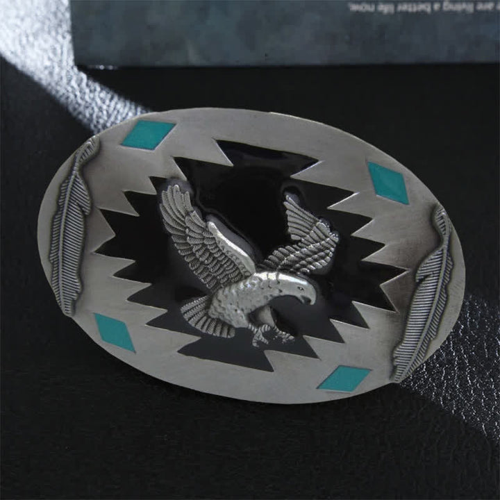 DIY Western Herren-Ledergürtel mit fliegender Adler-Schnalle