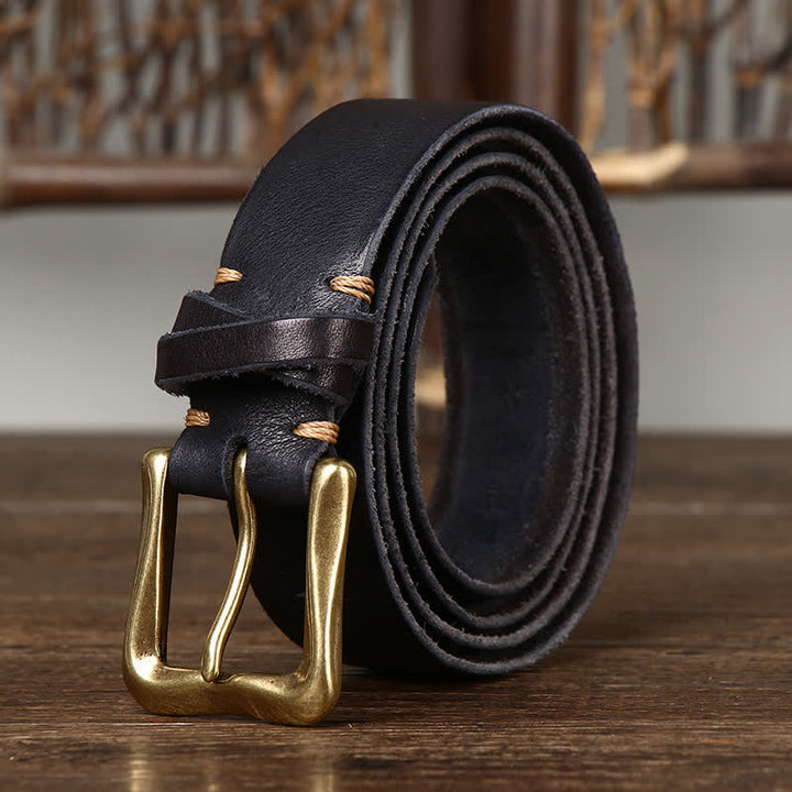 Vintage Ledergürtel für Herren mit Schnitzerei