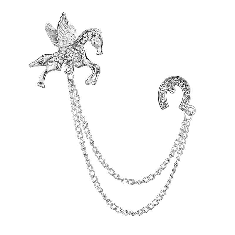 Herren Vintage Pegasus Quastenbrosche